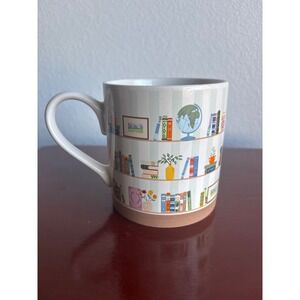 Sunday Morning Ceramics Bookshelf Coffee Mug Library Book Lover Teacher Gift